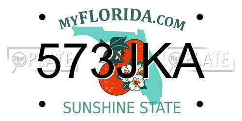 573JKA Florida License Plate