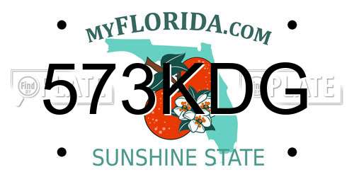 573KDG Florida License Plate