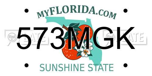 573MGK Florida License Plate