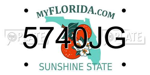 5740JG Florida License Plate