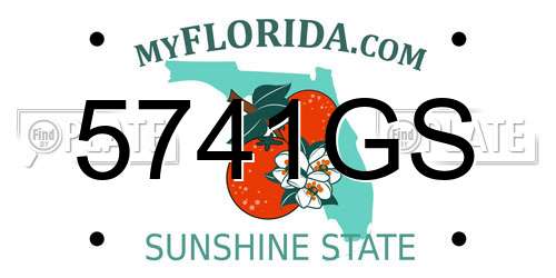 5741GS Florida License Plate