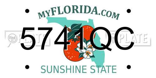 5741QC Florida License Plate