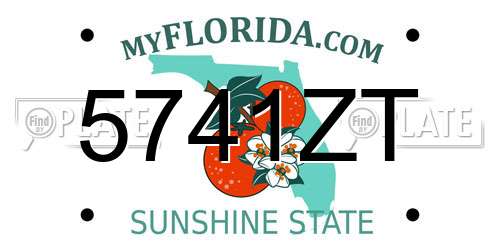 5741ZT Florida License Plate