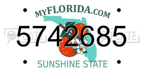 5742685 Florida License Plate