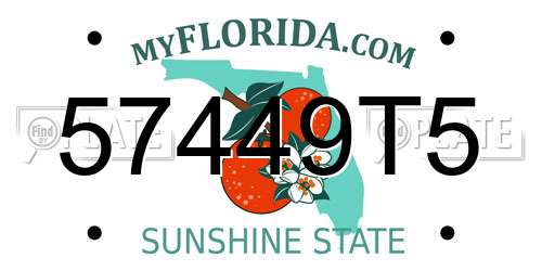 57449T5 Florida License Plate