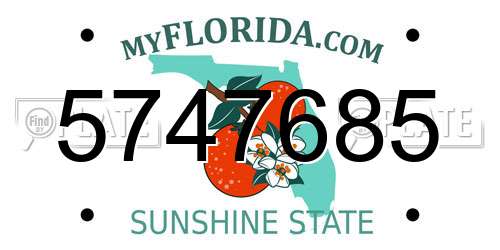 5747685 Florida License Plate