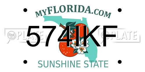 574IKF Florida License Plate