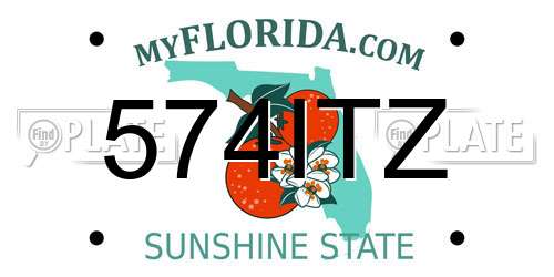 574ITZ Florida License Plate