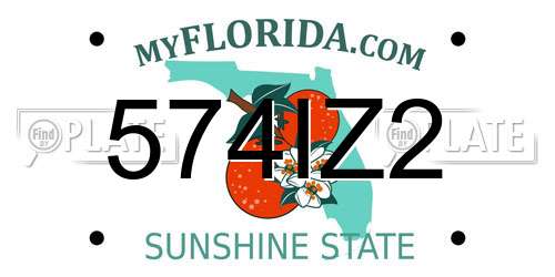574IZ2 Florida License Plate