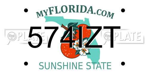 574IZT Florida License Plate