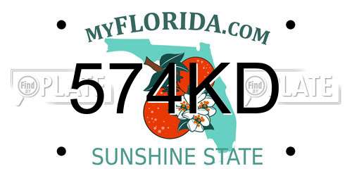574KD Florida License Plate