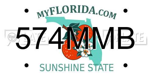 574MMB Florida License Plate