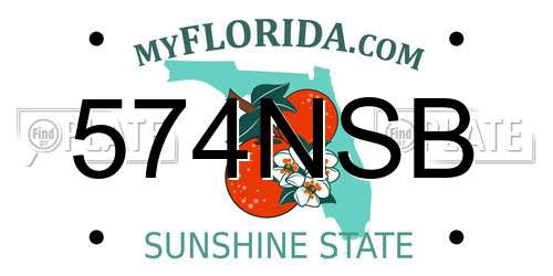 574NSB Florida License Plate