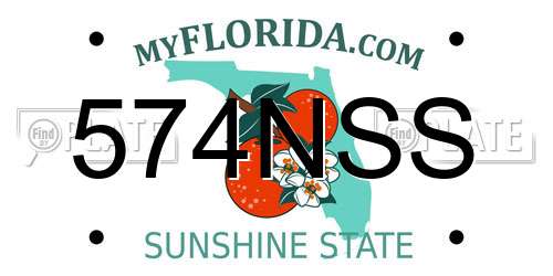 574NSS Florida License Plate