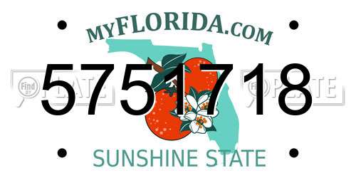 5751718 Florida License Plate