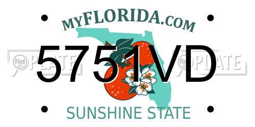 5751VD Florida License Plate