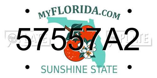 57557A2 Florida License Plate
