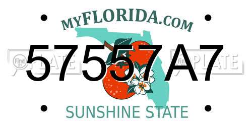57557A7 Florida License Plate