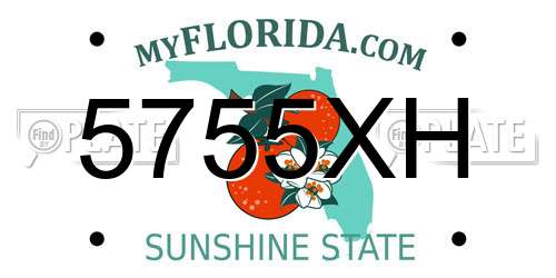 5755XH Florida License Plate