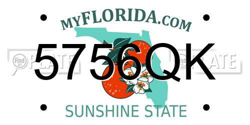 5756QK Florida License Plate