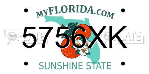 5756XK Florida License Plate
