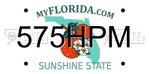 575HPM Florida License Plate
