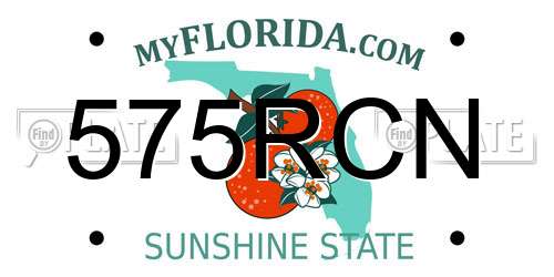 575RCN Florida License Plate