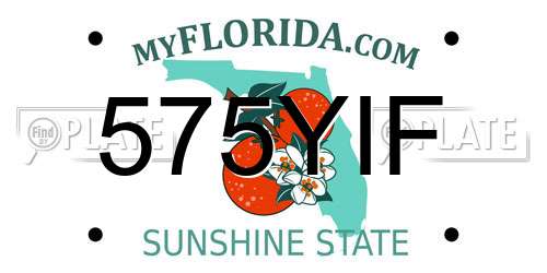 575YIF Florida License Plate