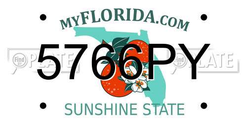 5766PY Florida License Plate