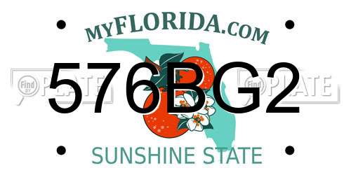 576BG2 Florida License Plate