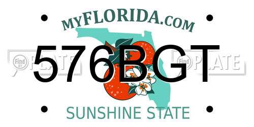576BGT Florida License Plate