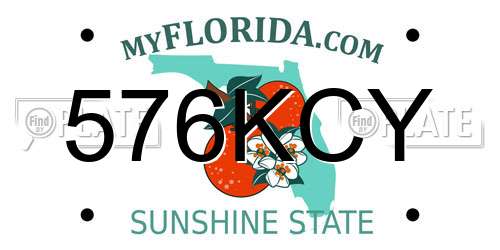 576KCY Florida License Plate