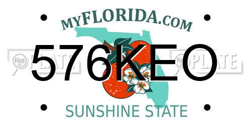 576KEO Florida License Plate