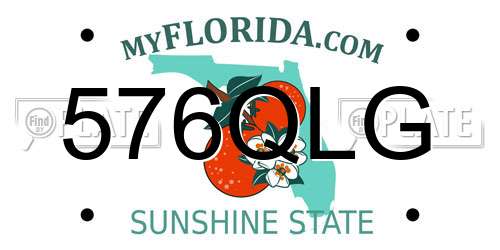 576QLG Florida License Plate