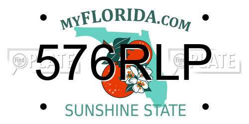 576RLP Florida License Plate