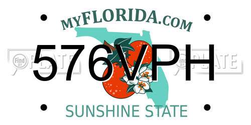 576VPH Florida License Plate