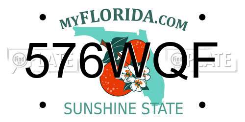 576WQF Florida License Plate