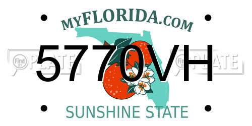 5770VH Florida License Plate