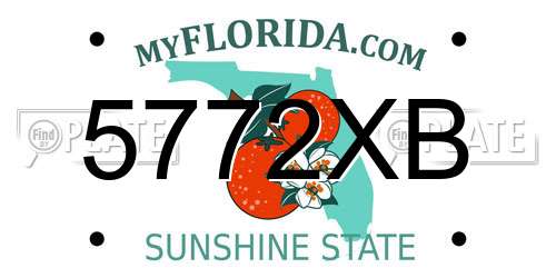 5772XB Florida License Plate