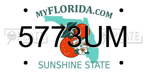 5773UM Florida License Plate