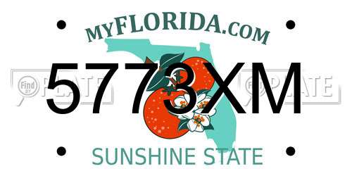5773XM Florida License Plate