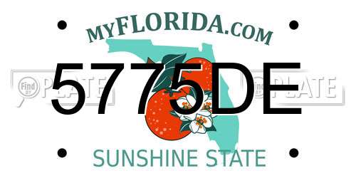 5775DE Florida License Plate