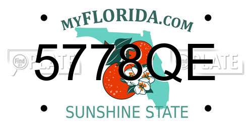 5778QE Florida License Plate