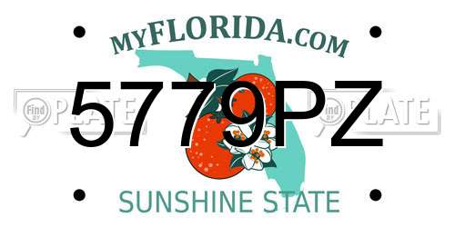 5779PZ Florida License Plate