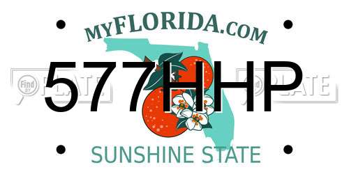 577HHP Florida License Plate