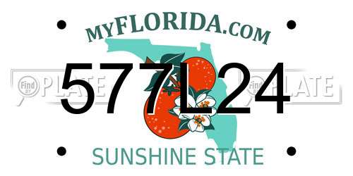577L24 Florida License Plate