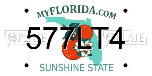 577LT4 Florida License Plate