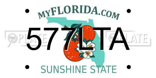 577LTA Florida License Plate