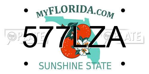577LZA Florida License Plate