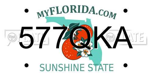 577QKA Florida License Plate